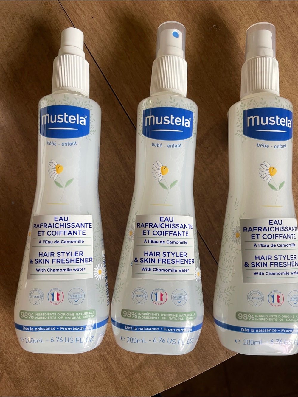 Mustela Hair Styler And Skin Freshener. NWOT. Each 6.76 Ounces. Expires 04/28.